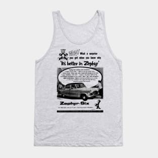 FORD ZEPHYR SIX - advert Tank Top